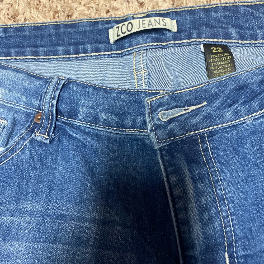 Women’s jeans. Patchwork.